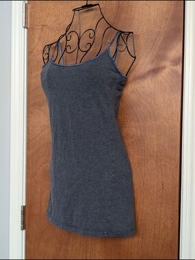 chic Charcoal Gray Double-Strap Camisole